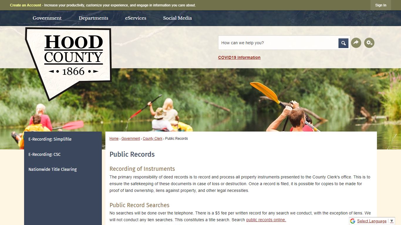 Public Records | Hood County, TX - Official Website