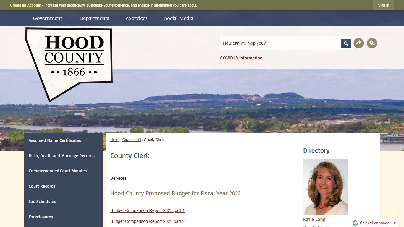 County Clerk | Hood County, TX - Official Website